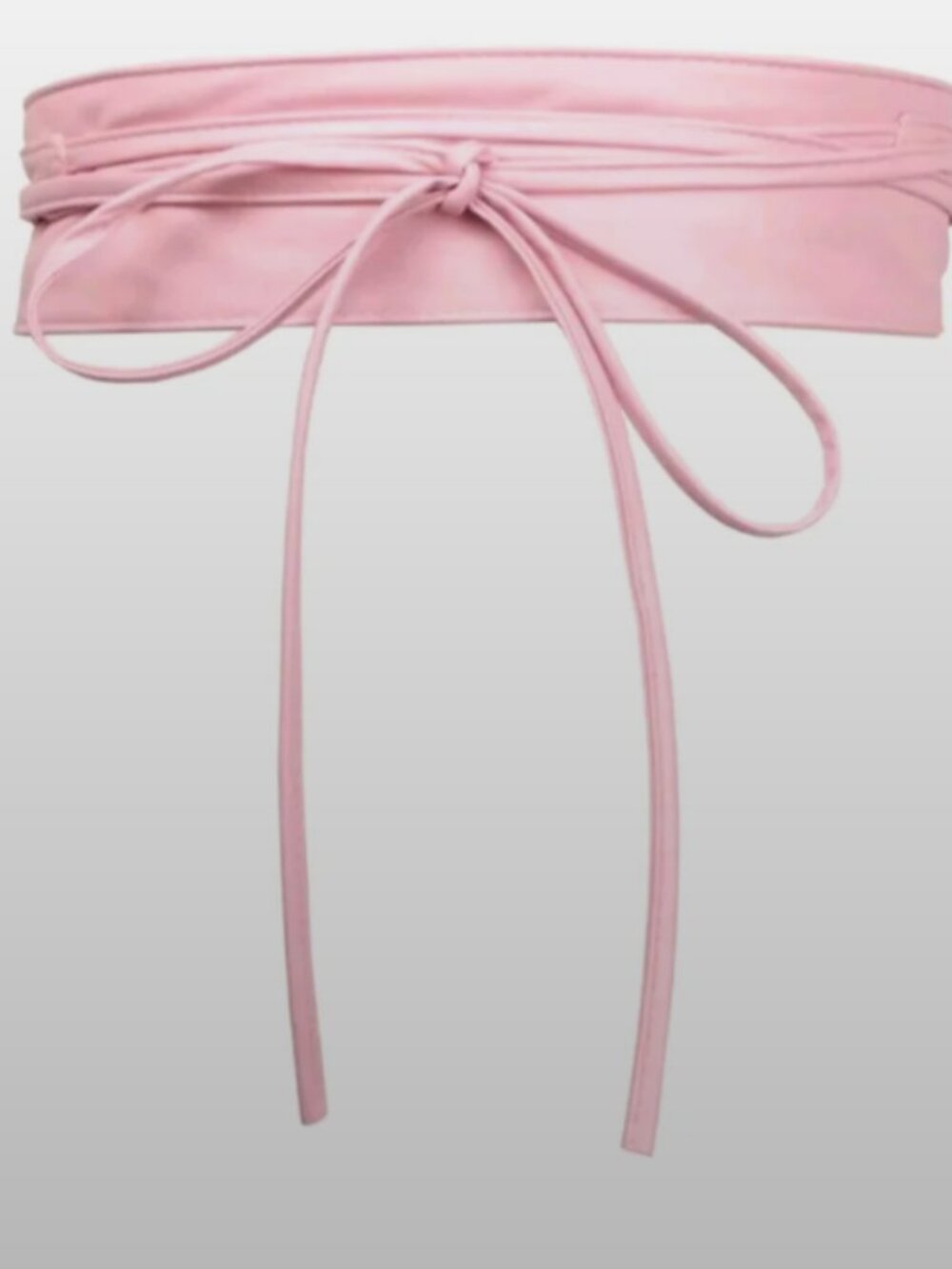 Pink Faux Leather Belt Minimalist Vegan Classic Waistband - Picture 2 of 5